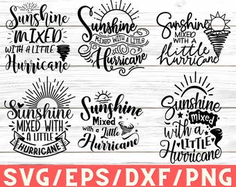 Sunshine Hurricane Svg Bundle: Sassy Toddler Cut File