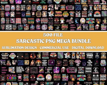 Sarcastic Quotes PNG Bundle, Adult Humor Designs (Digital File)