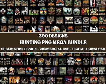 300+ Hunting Season PNG Bundle, Deer, Duck, Dad Life, Fishing, Outdoor Designs, Digital Download