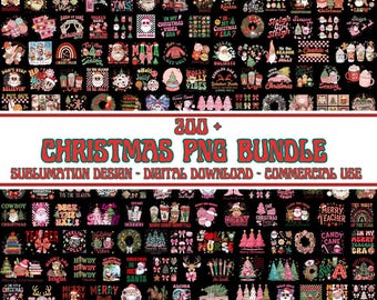 Weihnachten PNG Bundle: 200+ Designs für Sublimation (Digitaler Download)