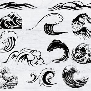 WAVE SVG, Wave Svg Cut Files For Cricut, Wave Clipart, Waves Svg Cut Files, Ocean Waves svg .