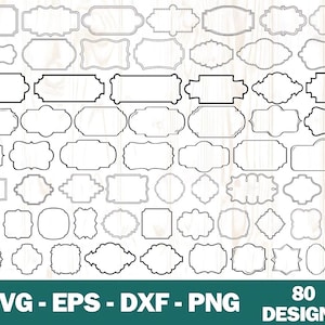 Può includere: Un set di 80 design di cornici in bianco e nero. Le cornici sono di varie forme e dimensioni, tra cui cerchi, quadrati, rettangoli e ovali. Le cornici sono perfette per aggiungere un tocco di eleganza a qualsiasi progetto.