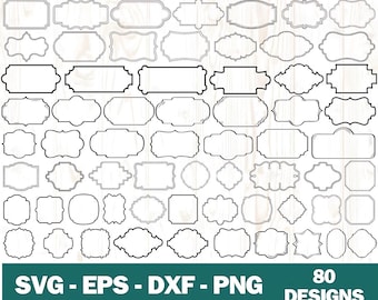 Label Frames Svg bundle, Frame clipart, Label Frame Clipart, Vintage Frames Svg, Banner Svg, Shapes Svg, Cut Files For Cricut, Silhouette