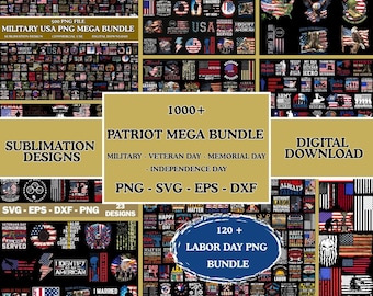 Patriotic PNG Mega Bundle: 1000+ Veteran & Independence Day Designs (Commercial Use, Digital File)