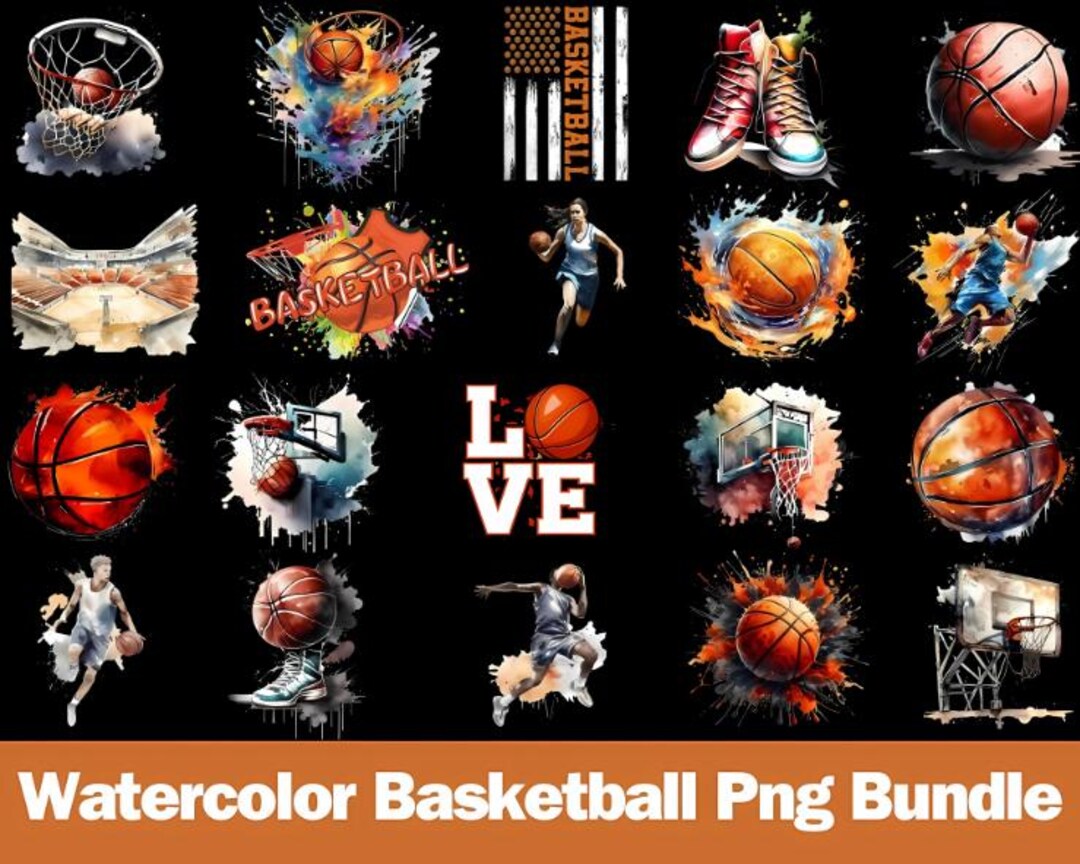 Watercolor Basketball Clipart PNG – Sports Ball Sublimation Digital ...