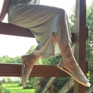 Handgefertigte Häkel Espadrilles: Bio Boho Schnür-Sommerschuhe Bild 8