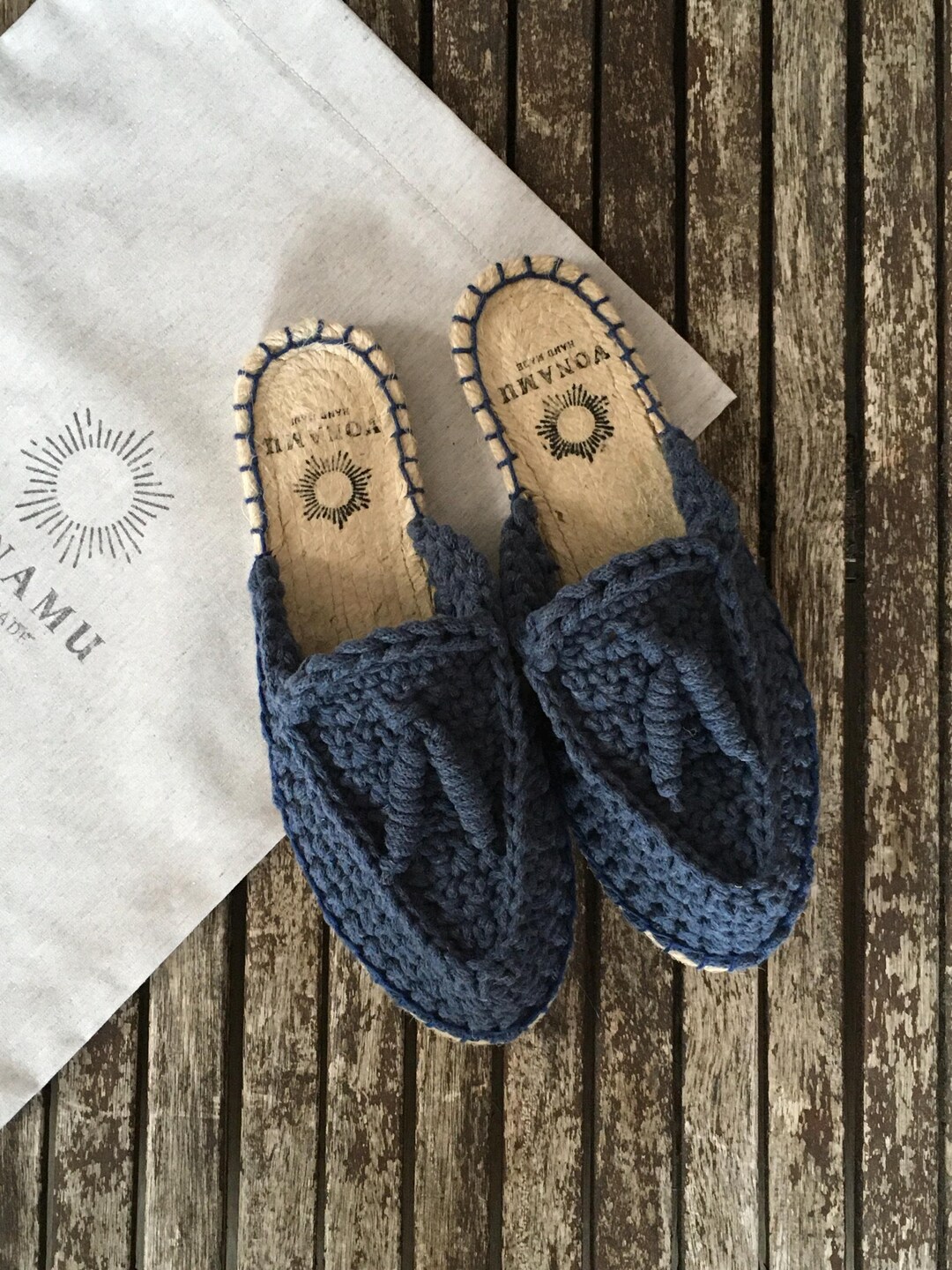 Handmade Cotton Rope Espadrilles, Jeans Blue Boho Moccasins - Etsy Canada