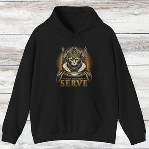 Unisex Cat Hoodie The One You Serve Design Cozy Cat Lover Sweatshirt Funny Pet Owner Apparel Cat Themed Gift for Cat Lovers