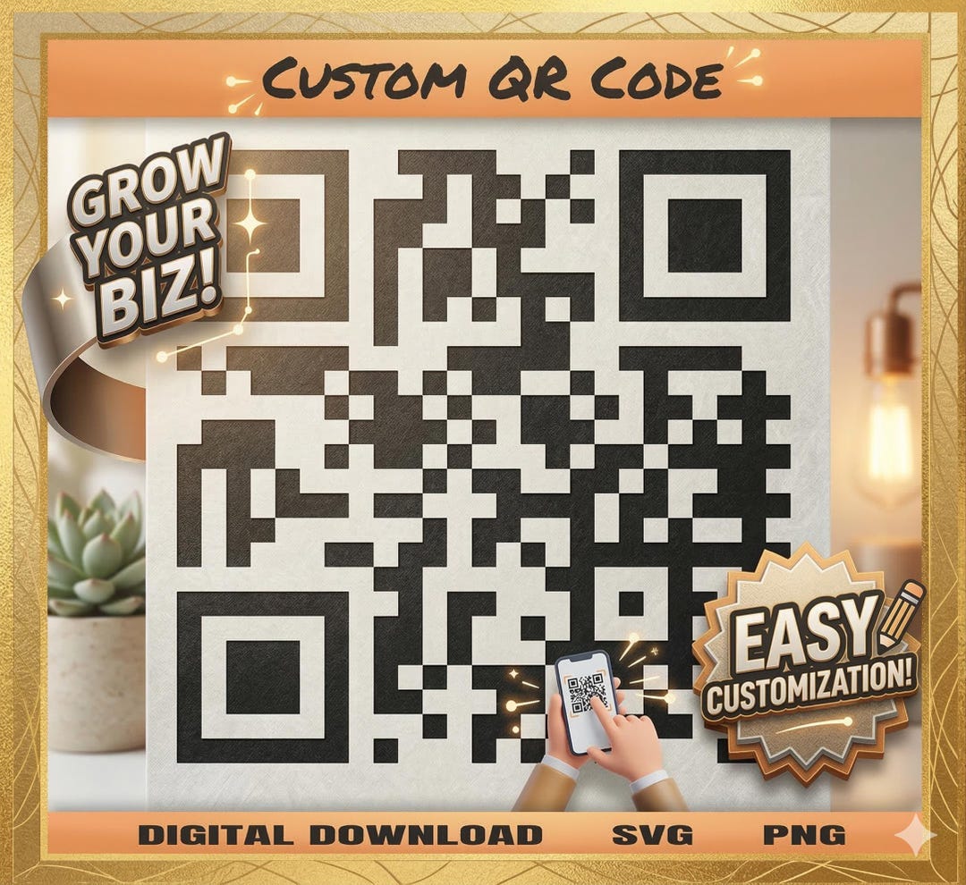 Custom QR Code • Brand Color • PNG + SVG • Digital Download - Etsy