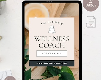 Wellness Coach Starter Kit | Coaching Tools for Wellness Coaches | Client Worksheets & Templates | Digital Download