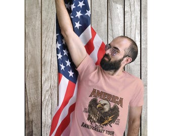America 250th Anniversary Tour Shirt | Distressed Eagle Retro Patriotic Tee