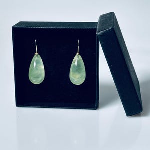 Ohrringe 750er Gold Prehnit Pampeln Ohrhänger 18 Karat GG image 6