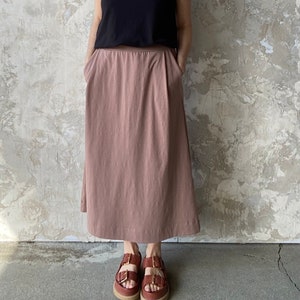 cotton jersey skirt with pockets