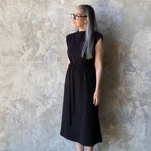 Opal Dress, Cotton Jersey, Sleeveless, Midi- made to order