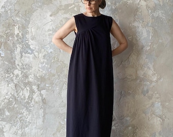 Minimalist Asymmetric Turtleneck Women's Jersey Dress, Long Sleeves Elegant  Simple Casual Dress - Etsy