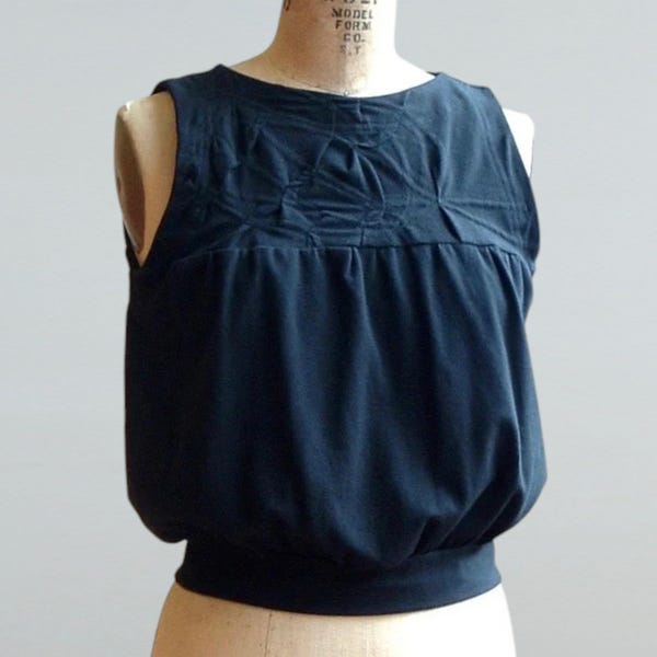 Folded Vest, Color Choice, Cotton Jersey, Modern Chic- made to order