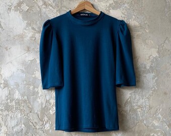 Grande, Talia Top, Azul-petróleo - pronto para envio