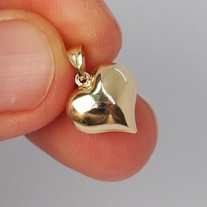 Collana a forma di cuore in oro 14k, ciondolo a forma di cuore, ciondolo a forma di cuore in oro 14k, collana con ciondolo a forma di amore, regalo per lei, gioielli in oro 14k, regalo di gioielli in oro 14k
