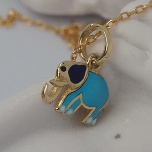 14k Gold Elephant Pendant, 14k Gold Elephant Necklace, Necklace, Celestial Jewelry for Women, Gift for Her, 14k Gold Jewelry, 14k Jewelry
