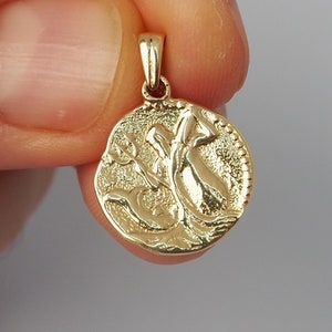 14k Solid Gold Aquarius Zodiac, Necklace, Personalized Gold, Aquarius Zodiac Pendant, Aquarius Zodiac Charm, Zodiac Gold, 14k Gold Jewelry