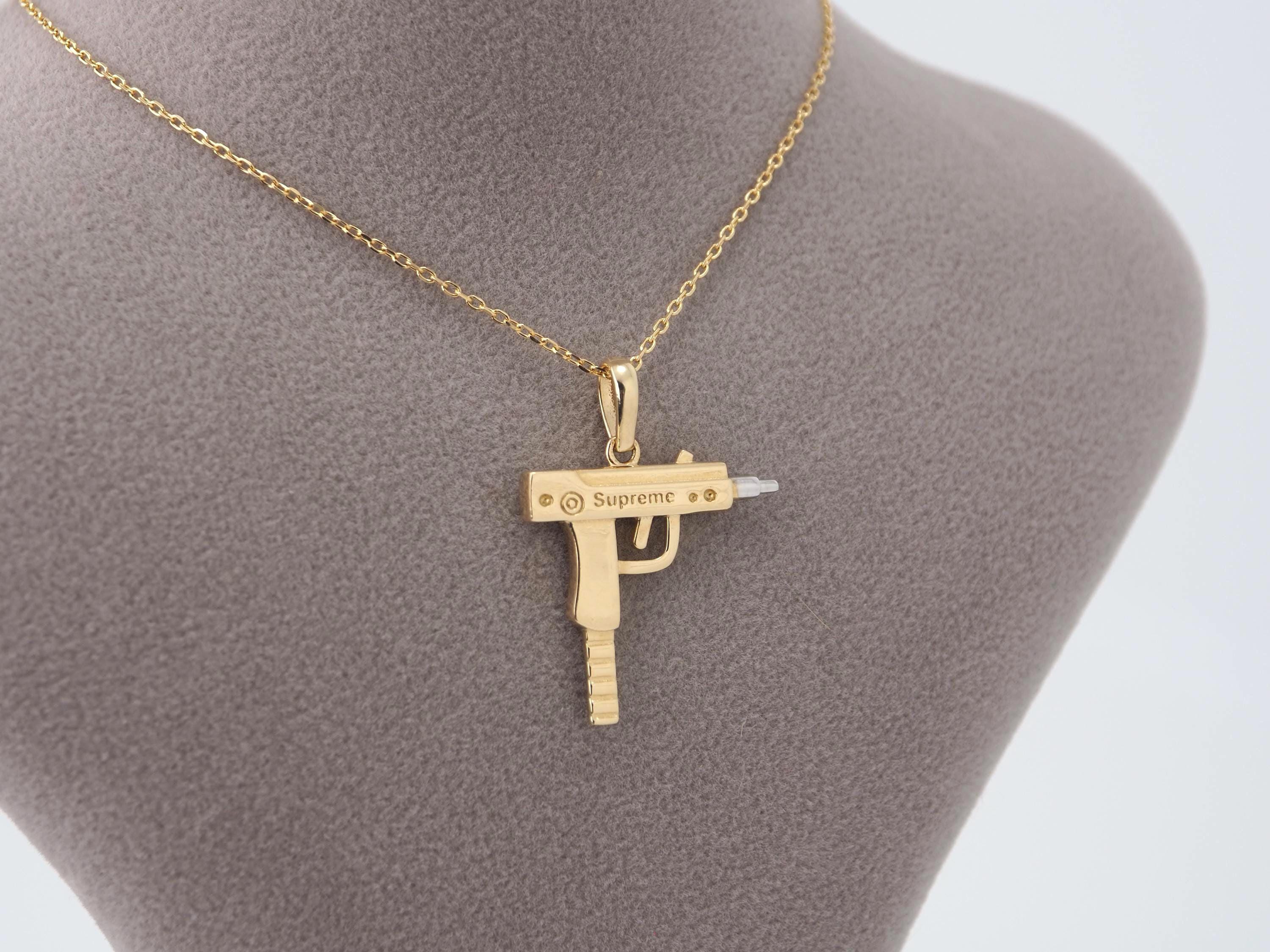 Gold Uzi Necklace - Etsy UK