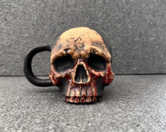 Horror Christmas Skull Mug, Witchy Skeleton Christmas Gift