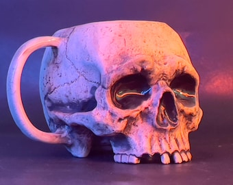 Skull Mug, Gothic Gifts Mug, Spooky Seasons Gift, Horror Christmas
