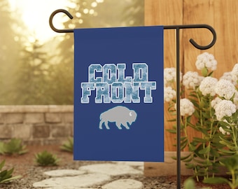 Buffalo Football Cold Front Garden Flag, Game Time Football Decor, Buffalo Winters, Winter Football, Sports Fan Gift