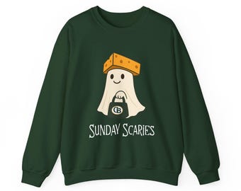 Halloween Ghost Sweatshirt Green Bay football sweatshirt, Packers Football, Sports Fan Gift, Game Day Outfit, Sunday Scaries