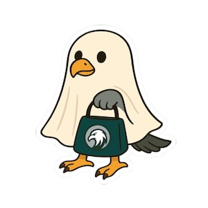 Halloween Geist Aufkleber, Philadelphia-Aufkleber, Adler-Aufkleber, Fußballfanaufkleber, Spieltagaufkleber