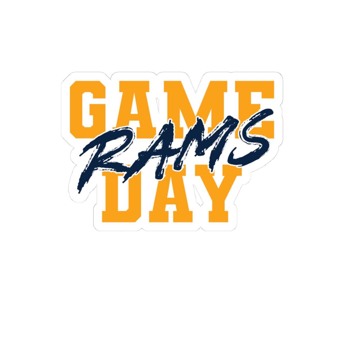 Texas Rams Decal Los Angeles Football Sticker: Rams Game Day Fan Decal - Etsy
