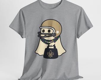 T-shirt Halloween-spook, voetbalshirt New Orleans, New Orleans Game Day, zwart-goud voetbalshirt, fanshirt New Orleans