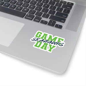 Seattle Football Game Day Sticker: Glossy Seahawks Vinyl Decal