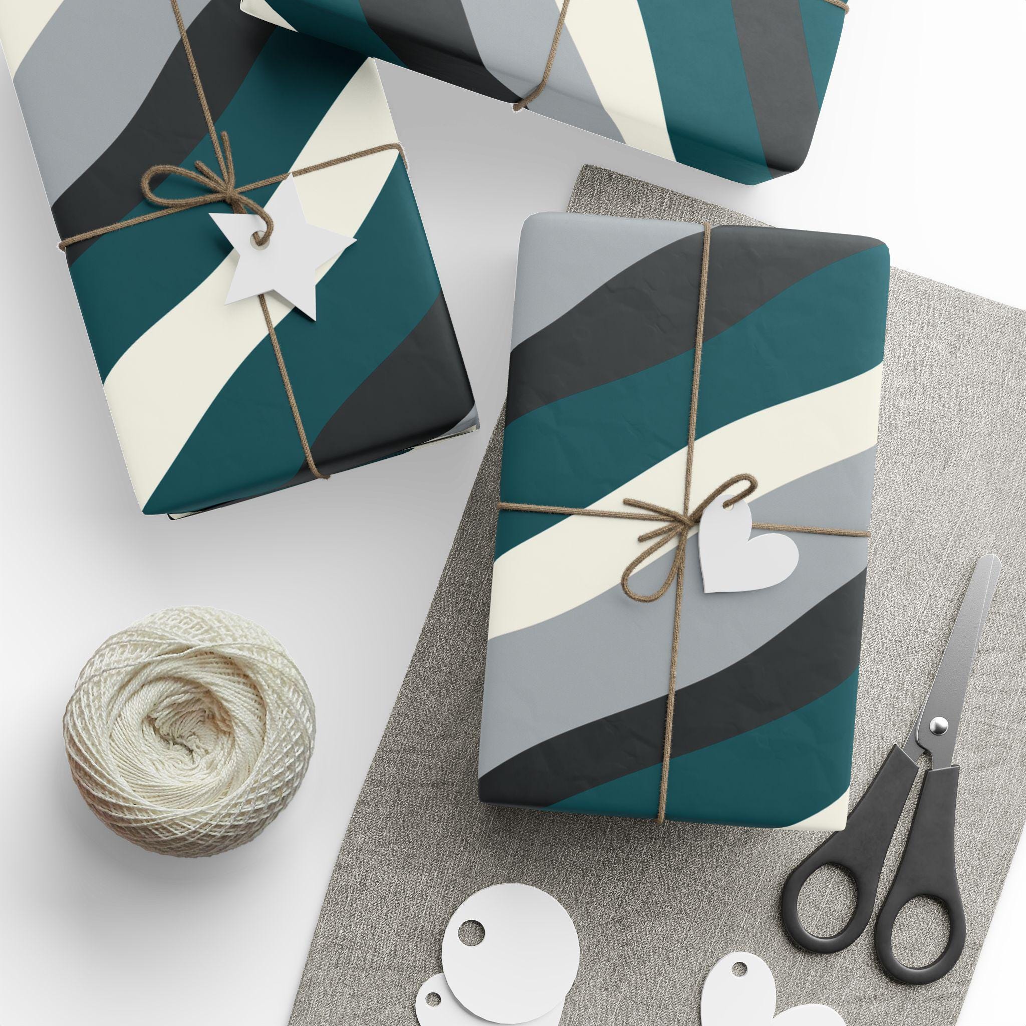 Discover Philadelphia Football Wrapping Paper, Eagles Stripe Gift Wrap, Sports Football Fan Birthday or Holiday Wrapping