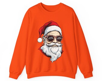 Denver Football Santa Sunglasses Sweatshirt, Broncos Christmas, Christmas Pullover, Christmas Football Crewneck, Denver Cozy Shirt