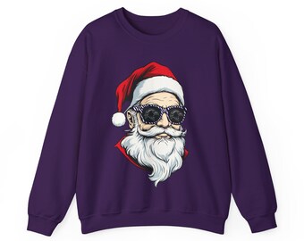 Baltimore Football Santa Sunglasses Sweatshirt, Ravens Christmas, Christmas Pullover, Christmas Football Crewneck, Baltimore Cozy Shirt,