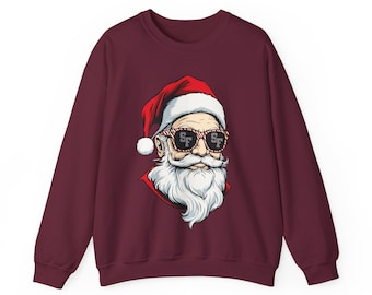 San Francisco Football Santa Sunglasses Sweatshirt, 49ers Christmas, Christmas Pullover, Christmas Football Crewneck, 49ers Cozy Shirt