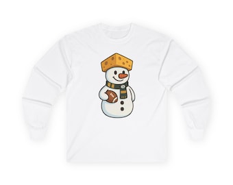 Green Bay Football Snowman Long Sleeve, Green Bay shirt, Winter Game Pullover, Christmas Football Shirt, Green Bay Cozy Shirt, Packers Shirt