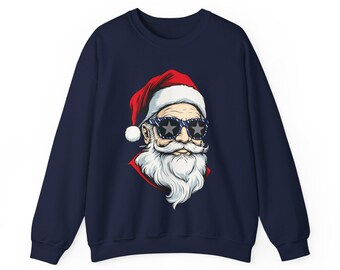 Dallas Football Santa Sunglasses Sweatshirt, Dallas Christmas, Christmas Pullover, Christmas Football Crewneck, Dallas Cozy Shirt,