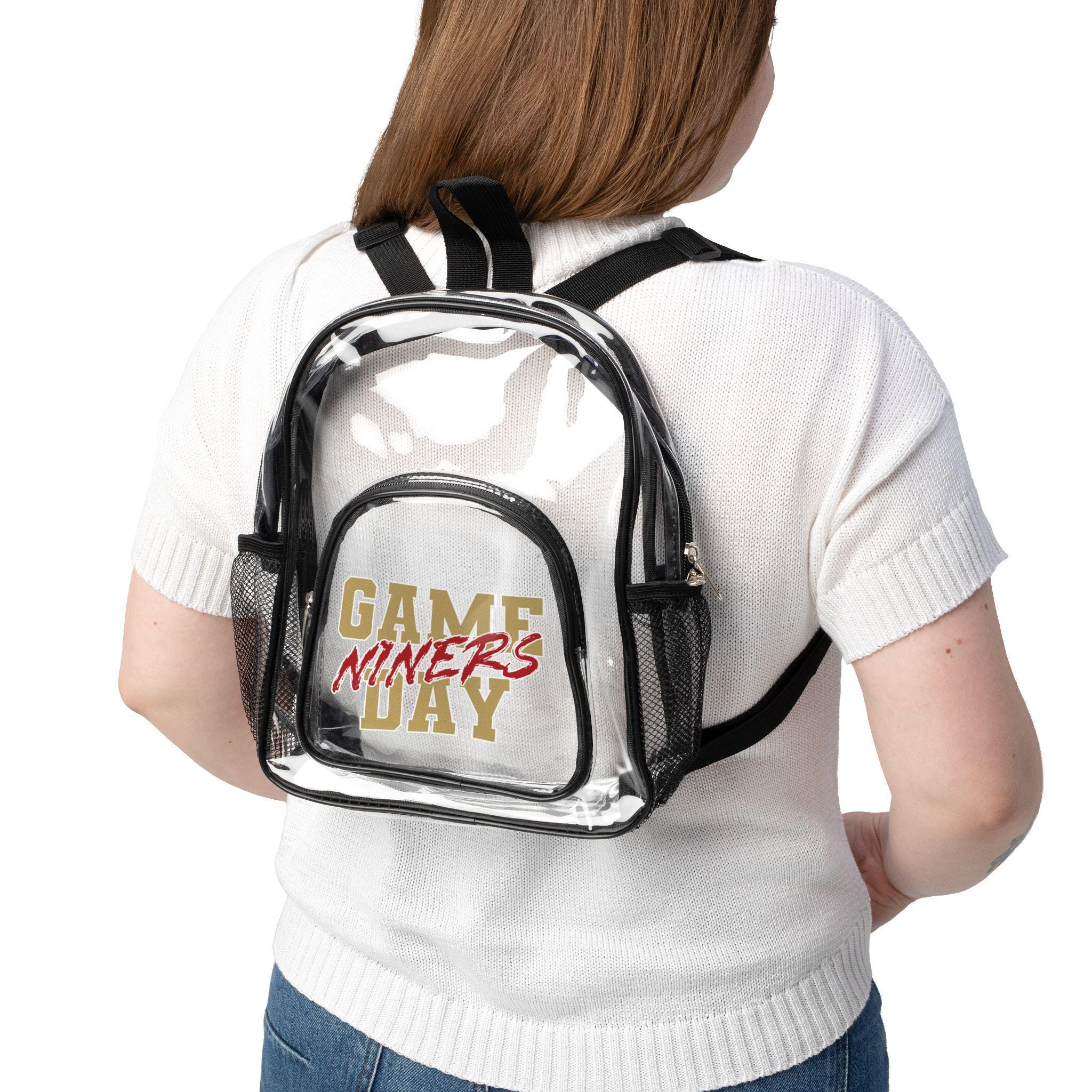 Sac à main à bandoulière transparent – Sac fourre-tout transparent approuvé par les stades NFL, NCAA et PGA avec dragonne pour le travail, les jeux sportifs, Noir transparent