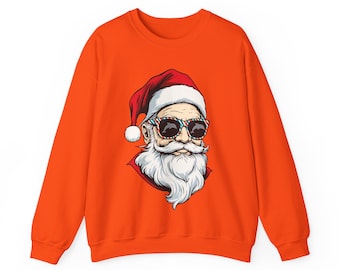 Miami Football Santa Sunglasses Sweatshirt, Miami Christmas, Christmas Pullover, Christmas Football Crewneck, Miami Cozy Shirt