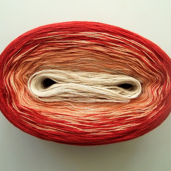 CUPID  Color Changing Cotton yarn  480 yards/100 gr  Fingering Weight