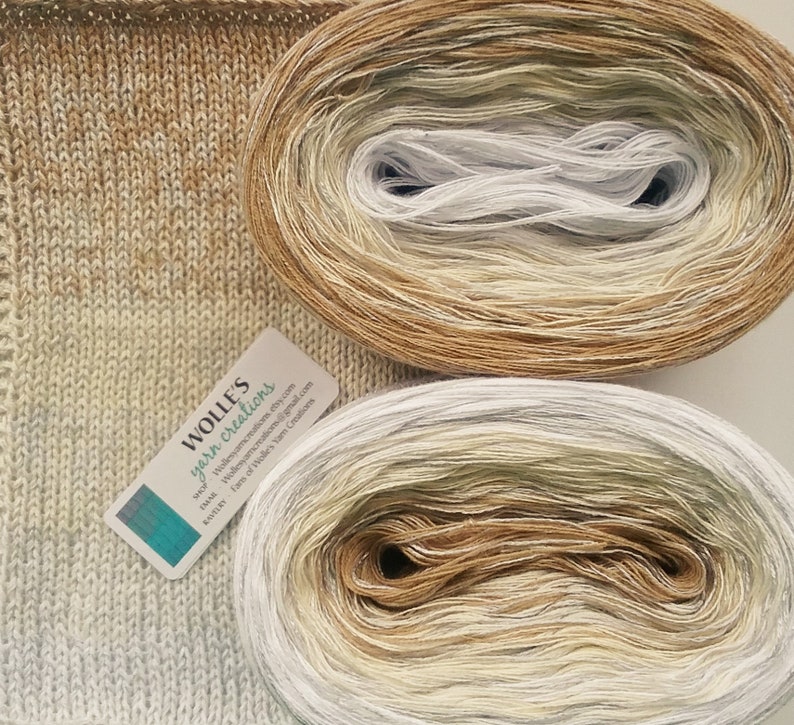 Color Changing CottonBamboo yarn 420 yards90 gr LILY BAMBOO Medley Fingering Weight