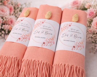 Bulk Cotton Blend Pashmina Shawl: Personalized Wedding Scarf