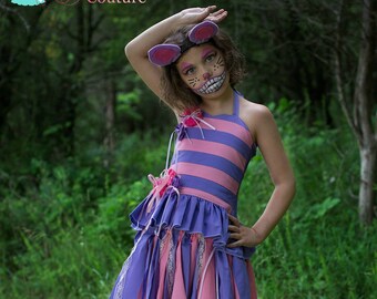 Pink Cat Costume, Cheshire Cat Inspired, Cheshire Dress, Wonderland Dress, Girls Halloween, We're All Mad Here, Cat Costume, Cat Dress