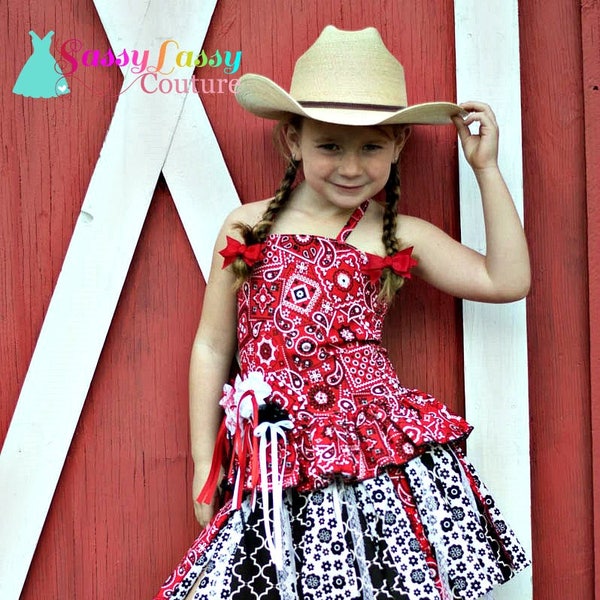 Cowgirl Dress, Cowgirl Birthday Dress, Girls Western Wear, Pageant Wear, OOC, Cowgirl Costume, Rodeo Dress, Western Dress, Cowgirl, Girls