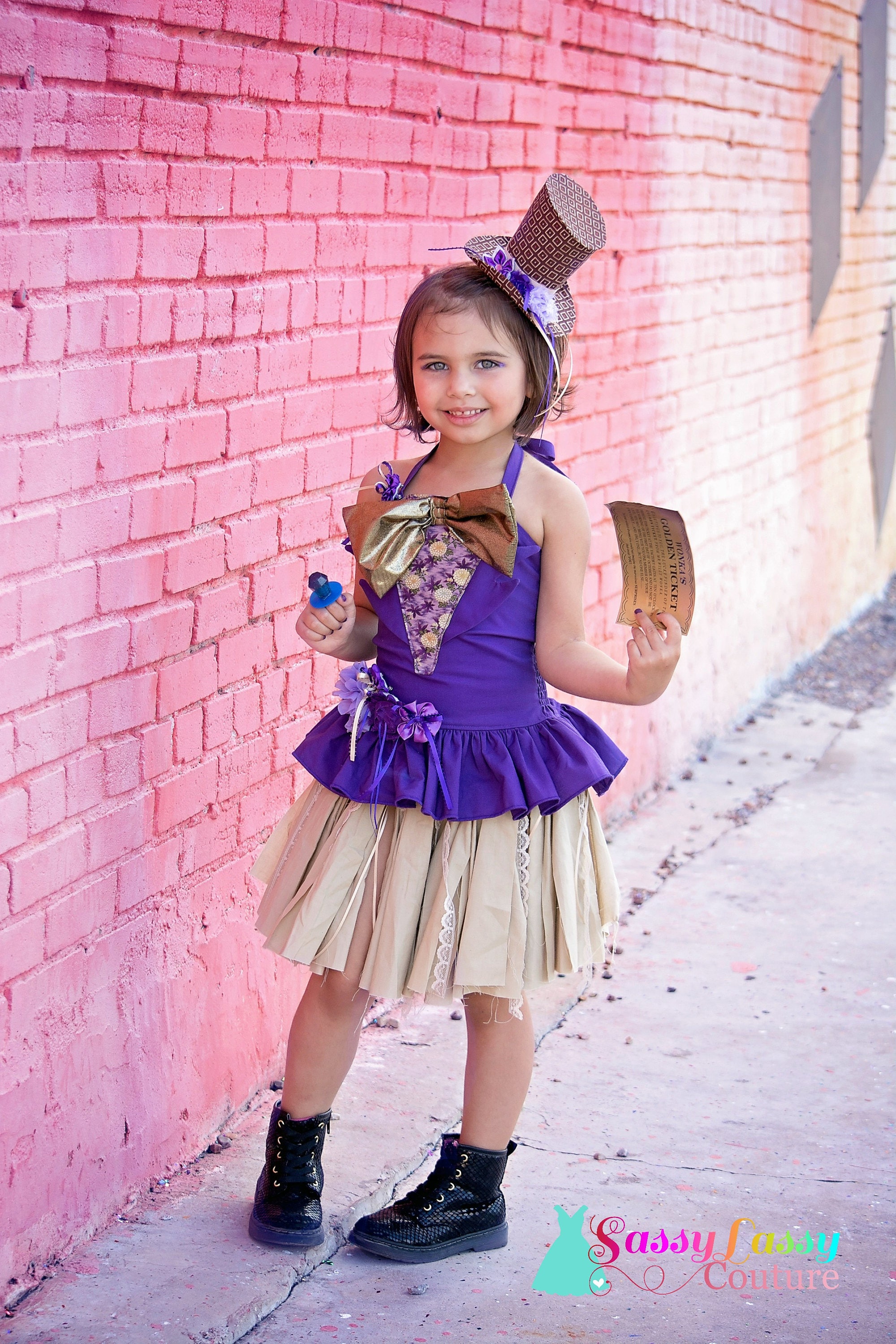 Willie Wonka Inspired Costume, Charlie Chocolate Factory Costume, Chocolate  Girl Costume, Halloween Costume, Girls Halloween, Candy Dress 