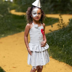Tin Man Costume, Wizard of Oz Inspired Costume, Girls Tin Man Costume, Girls Halloween, Halloween Costume, Pageant Wear, Tin Girl Costume image 2