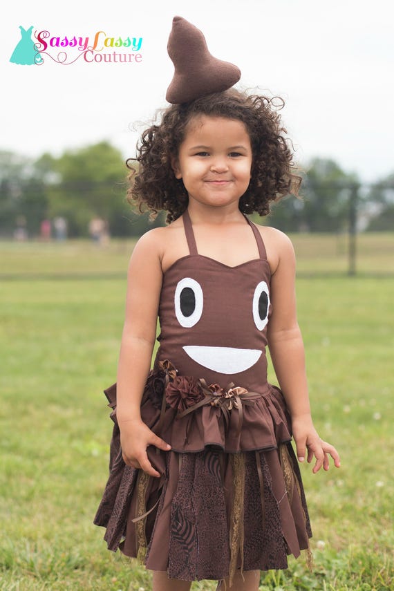 Poop Emoji Costume Emoji Costume Emoji Birthday Dress Girls - Etsy