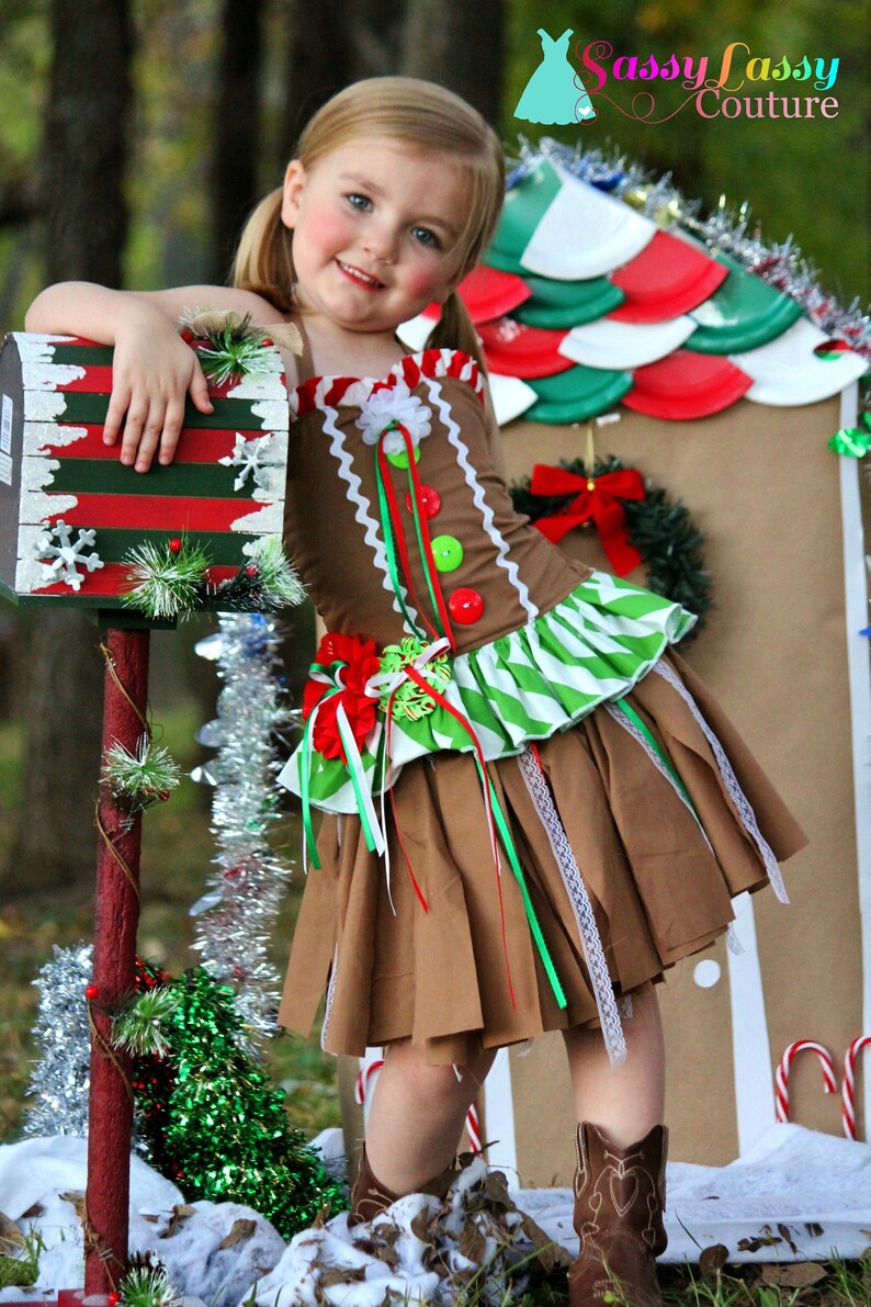 Gingerbread Dress Gingerbread Girl Dress Girls Christmas Etsy.de